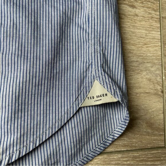 Ted Baker Pinstriped Button Down Oxford Shirt - Picture 7 of 15